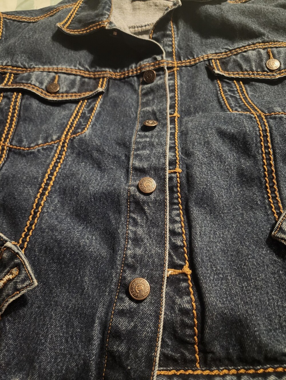 Vintage 90's Cardinal Classic Denim Jean Jacket Men's Size Medium Rare. - Picture 4 of 10